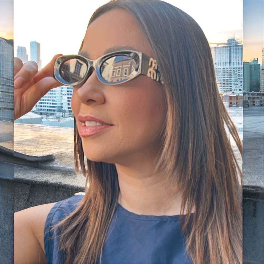 Stylish Black and White Women's Sunglasses